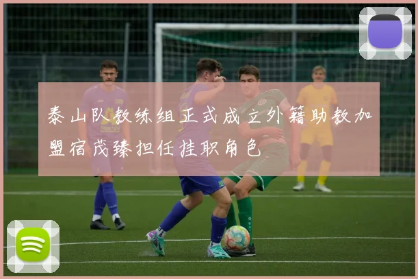 泰山队教练组正式成立外籍助教加盟宿茂臻担任挂职角色